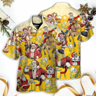 Beer Santa Funny Christmas Merry Xmas - Hawaiian Shirt - Owl Ohh - Owl Ohh