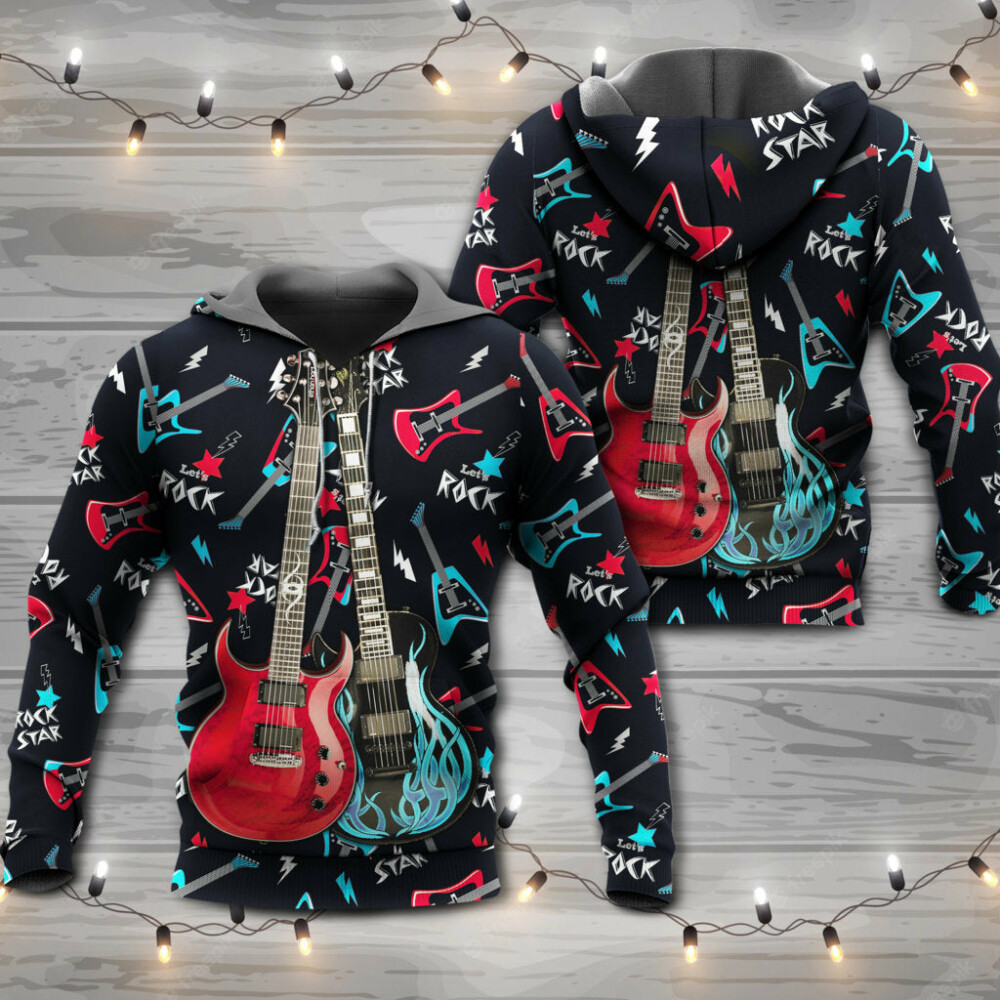 Guitar All I Need Is Playing Music - Hoodie - Owl Ohh - Owl Ohh
