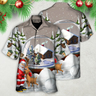 Christmas Santa Giving Christmas For Everyone - Hawaiian Shirt - Owl Ohh - Owl Ohh