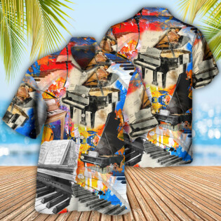 Piano Painting Art Music Lover - Hawaiian Shirt - Owl Ohh - Owl Ohh