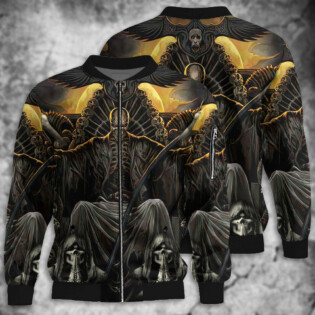 Skull Grim Reaper Dark - Bomber Jacket - Owl Ohh - Owl Ohh