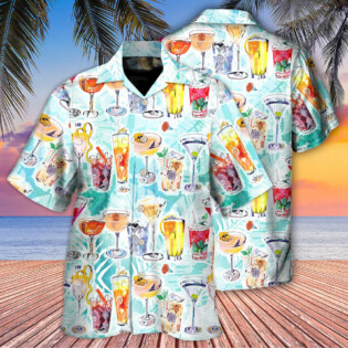 Wine Cocktail And Beach Tropical - Hawaiian Shirt - Owl Ohh - Owl Ohh