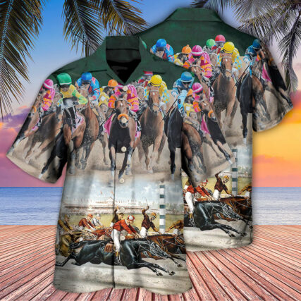 Horse Racing Great Horse Best Seat - Hawaiian Shirt - Owl Ohh - Owl Ohh