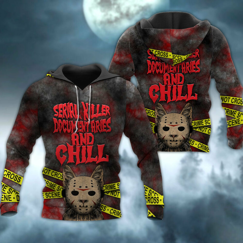 Cat Serial Killer Documentaries And Chill - Hoodie - Owl Ohh - Owl Ohh