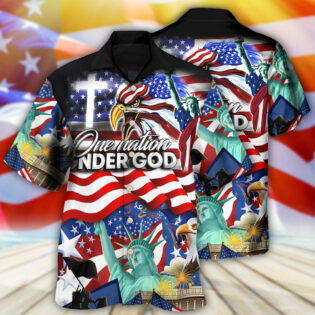 America Independence Day US One Nation Under God - Hawaiian Shirt - Owl Ohh - Owl Ohh