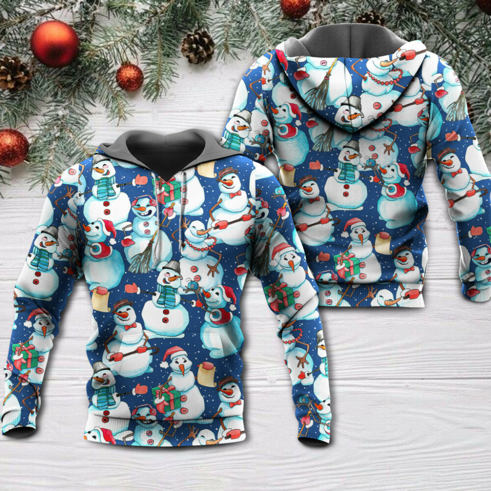 Christmas Happy Snowman Xmas - Hoodie - Owl Ohh - Owl Ohh