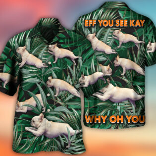 Bulldog Yoga Pose Tropical - Hawaiian Shirt - Owl Ohh - Owl Ohh