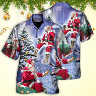 Christmas Santa Claus Story Night Christmas Is Coming Art Style - Hawaiian Shirt - Owl Ohh - Owl Ohh