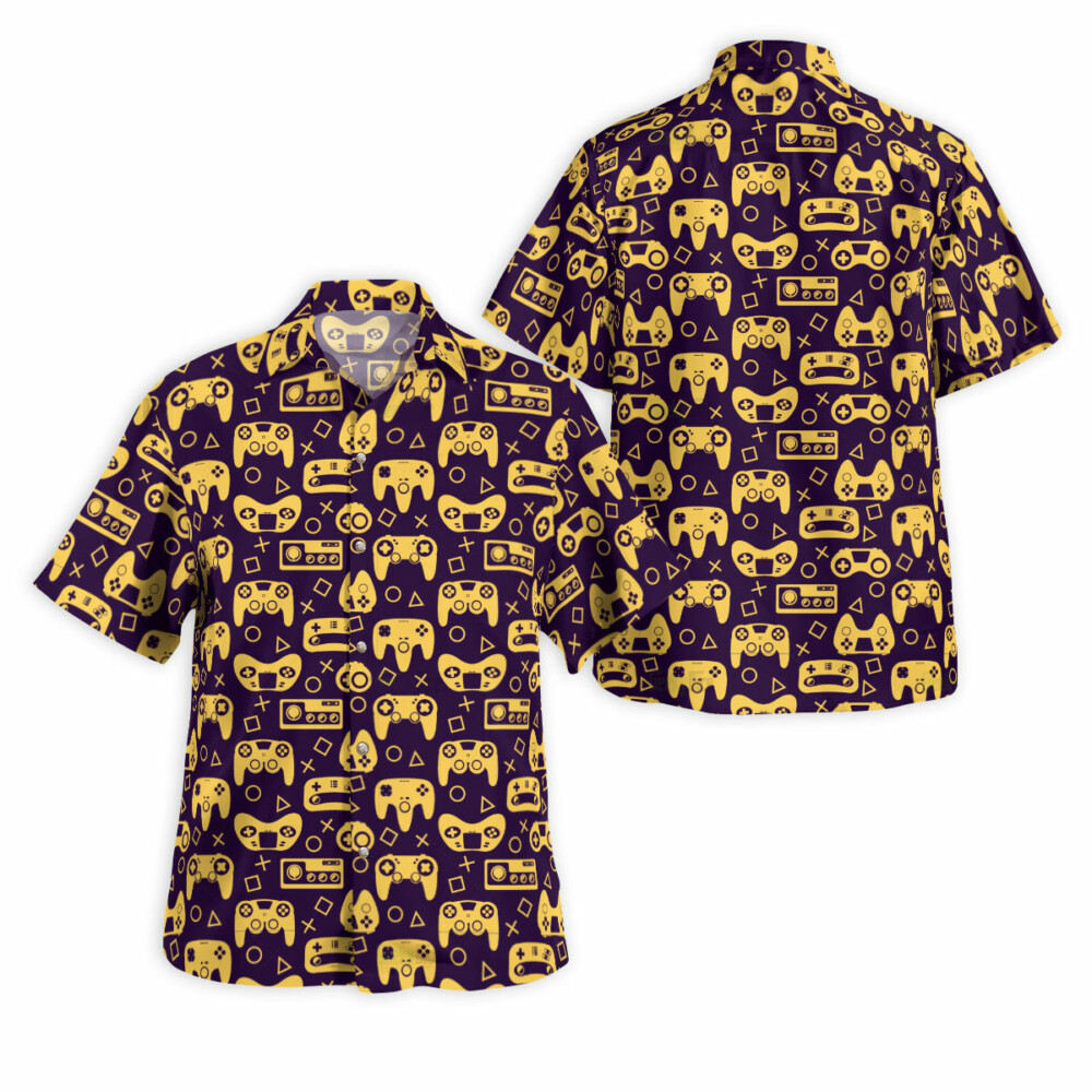 DnD Video Game Pattern - Hawaiian Shirt - Owl Ohh - Owl Ohh