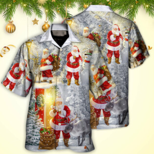 Christmas Santa Claus Lover Animal Light Story Art Style - Hawaiian Shirt - Owl Ohh - Owl Ohh