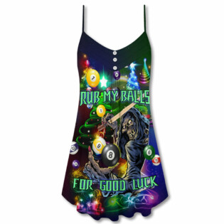 Christmas Billiard Rub My Ball - V-neck Sleeveless Cami Dress - Owl Ohh - Owl Ohh