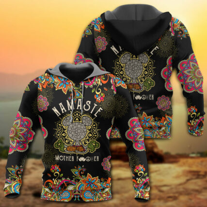 Mouse Yoga Namaste Mother F Mandala Flower - Hoodie - Owl Ohh-Owl Ohh