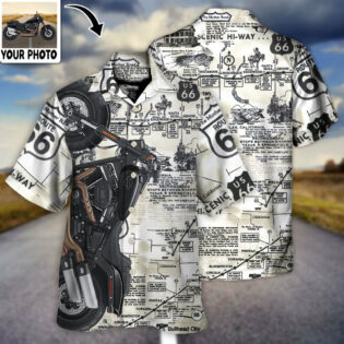 Motorcycle Biker Happy Ride No Road Is To Long Custom Photo - Hawaiian Shirt - Owl Ohh - Owl Ohh