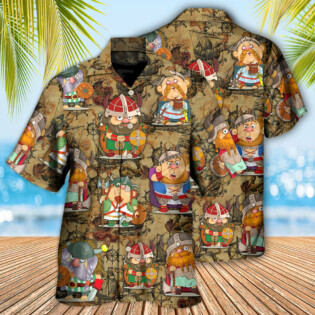 Viking Funny Viking Map Art - Hawaiian Shirt - Owl Ohh - Owl Ohh