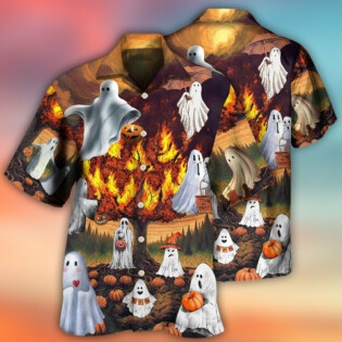Halloween Boo Pumpkin Burning Scary - Hawaiian Shirt - Owl Ohh - Owl Ohh