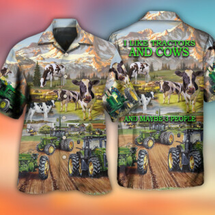 Tractor And Cow Farm Lover - Hawaiian Shirt - Owl Ohh - Owl Ohh