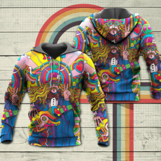 Hippie Rock Music Colorful - Hoodie - Owl Ohh - Owl Ohh