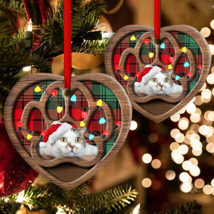 Christmas Meowy Xmas Gifts For Cat Lovers - Heart Ornament - Owl Ohh - Owl Ohh
