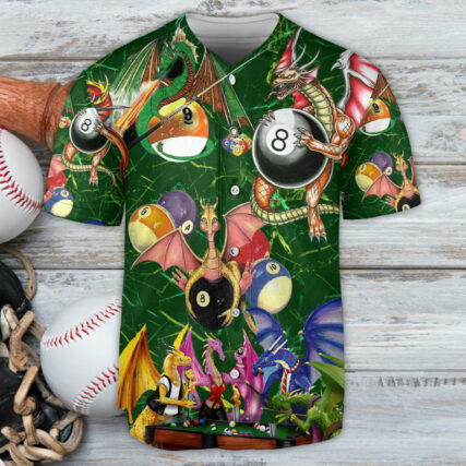 Billiard Dragon Love Life Cool - Baseball Jersey - Owl Ohh - Owl Ohh