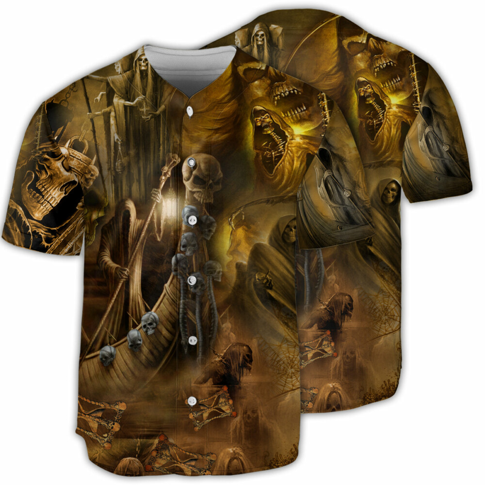 Skull Go To Hell Skull - Baseball Jersey - Owl Ohh - Owl Ohh