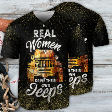 Jeep Real Women Drive Their Own Jeeps - Baseball Jersey - Owl Ohh - Owl Ohh