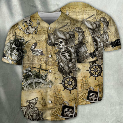 Skull Save A Ship Ride A Pirate - Baseball Jersey - Owl Ohh-Owl Ohh