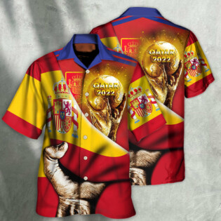 World Cup Qatar 2022 Spain Will Be The Champion Flag Vintage - Hawaiian Shirt - Owl Ohh - Owl Ohh