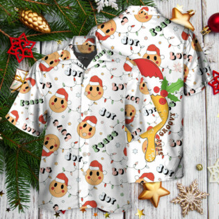 Christmas Hippie Groovy Santa Claus Smile Face - Hawaiian Shirt - Owl Ohh - Owl Ohh