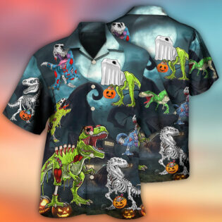 Halloween Zombie Saurus Scary - Hawaiian Shirt - Owl Ohh - Owl Ohh