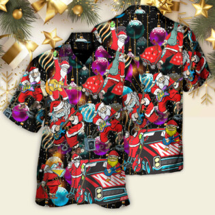 Christmas Guitar Music And Santa Merry Very Xmas - Hawaiian Shirt - Owl Ohh for men and women, kids - Owl Ohh