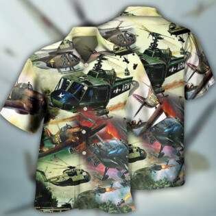 Helicopter Air Battle Combat Military Planes - Hawaiian Shirt - Owl Ohh - Owl Ohh