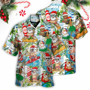Christmas Santa Aloha Beach Vibe - Hawaiian Shirt - Owl Ohh - Owl Ohh