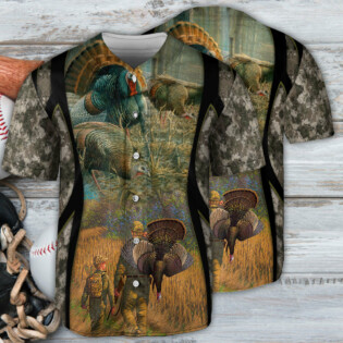 Hunting Turkey Forest Hunting Lover - Baseball Jersey - Owl Ohh - Owl Ohh