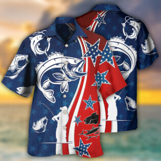 Fishing Independence Day Star America - Hawaiian Shirt - Owl Ohh - Owl Ohh