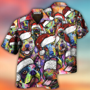 Dog Christmas Colorful Art Style - Hawaiian Shirt - Owl Ohh - Owl Ohh