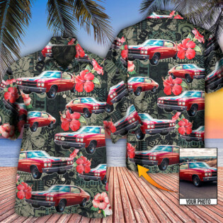 Muscle Car Tropical Leaf Custom Photo - Hawaiian Shirt - Owl Ohh - Owl Ohh
