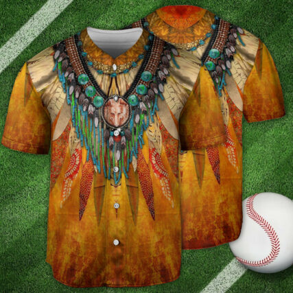 Native American Freedom Peace Art - Baseball Jersey - Owl Ohh - Owl Ohh