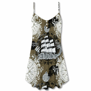 Dragon Old Ship Vintage Anchor Sea Life - V-neck Sleeveless Cami Dress - Owl Ohh - Owl Ohh