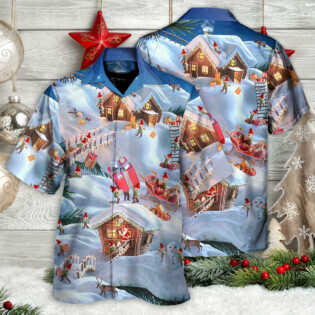 Christmas Santa And Gnome Merry Xmas - Hawaiian Shirt - Owl Ohh for men and women, kids - Owl Ohh