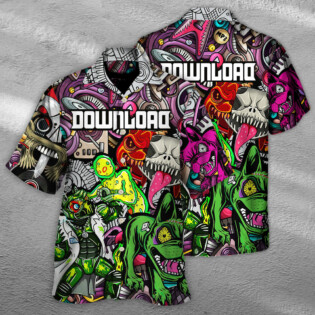 Music Event Download Festival Lover Colorful Art Style - Hawaiian Shirt - Owl Ohh for men and women, kids - Owl Ohh