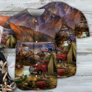 Camping Car Mountain Style Beautiful - Baseball Jersey - Owl Ohh - Owl Ohh