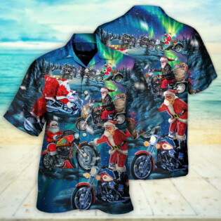 Christmas Santa Biker Crazy Driving - Hawaiian Shirt - Owl Ohh - Owl Ohh