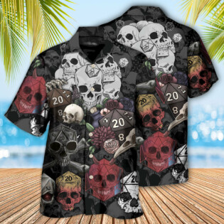 D20 And Skull Darkness Art - Hawaiian Shirt - Owl Ohh - Owl Ohh