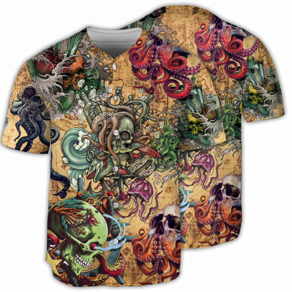 Skull Into The Sea - Baseball Jersey - Owl Ohh - Owl Ohh