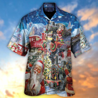 Christmas Santa's Express Train - Hawaiian Shirt - Owl Ohh - Owl Ohh