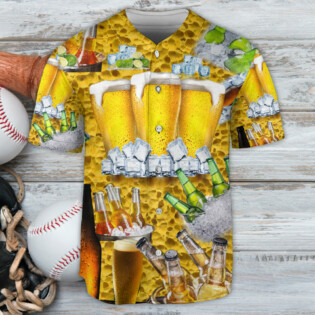 Beer Is BrewTiful Loves Beer - Baseball Jersey - Owl Ohh - Owl Ohh