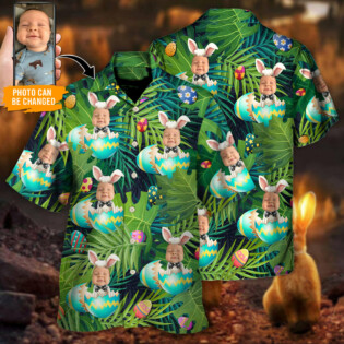 Easter This Is My Easter Shirt Style Tropical Happy Custom Photo - Hawaiian Shirt - Personalized Photo Gifts - Owl Ohh