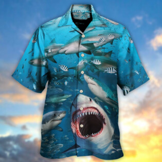 Shark That Hunt in Packs - Hawaiian Shirt - Owl Ohh for men and women, kids - Owl Ohh