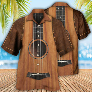 Guitar Vintage Leather Music Lover - Hawaiian Shirt - Owl Ohh - Owl Ohh