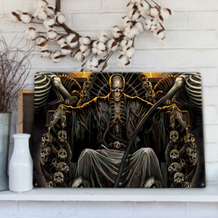 Skull Grim Reaper Dark - Metal Sign - Owl Ohh - Owl Ohh